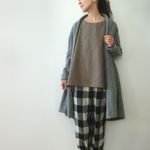 ウール　すこし長めゆるだらプルオーバー（ブラウン）