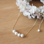 【再販】Ｎ16 コットンパールネックレス