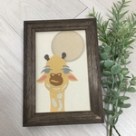 【ベビー＆キッズカットアート】ビンテージ・キリン