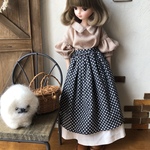 リカちゃん服＊角襟ブラウス・ピンクベージュ
