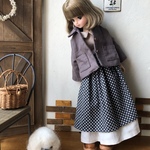 リカちゃん服＊チビドット重ねスカート