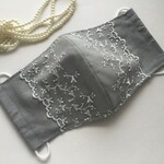 ネイビーストライプの爽やか立体マスク　メンズサイズもお作りいたします♡