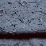 新色❀︎ヴィンテージブルー《48×30》コットン刺繍レース生地