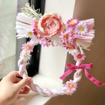 【sale】しめ縄リース《大》　ピンク　女の子　クリスマスリース　お正月飾り　アーティフィシャルフラワー