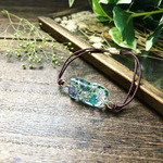 ヘアゴムブレスレット　「花」グリーン