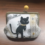 ♡送料込♡ミナペルホネンとpjcクロッチくん刺繍生地で作成しましたがま口ポーチです