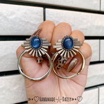 2way!! ネイティブ ブルーコンチョ☺︎フープ ピアス