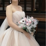 クラッチブーケＬ　アネモネピンクラベンダー　ウェディング　結婚式　パーティー　二次会　前撮り　プリザーブドフラワー　ドライフラワー
