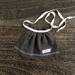 55Ｂ　刺繍タグエプロン（ブラウン）　#ブライス