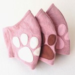 肉球(猫✴︎犬)　立体マスク（コットンリネン）(ピンク系）