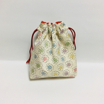 ミニ巾着  花模様  