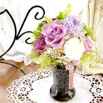 プリザーブドフラワー＊仏花＊お供え＊薔薇の仏花＊薔薇とダリアの優しい仏花＊フラワーアレンジメント＊フラワーギフト