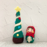 羊毛フェルトのミニツリー&マトリョーシカ