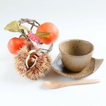 【オータムフェア🍁】カップ＆ソーサー　かど三角(栗色鉄振り)　0320-12.45