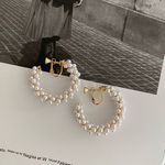 Perl round earring  パールフープイヤリング