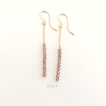 カラーチェンジガーネットのロングピアス