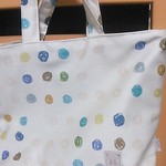 水玉コットントートバック（送料無料）