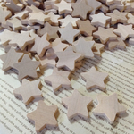 星☆10個入り　ウッドパーツ　ミニスター(白木)