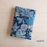 母子手帳ケース • お薬手帳ケース • 通帳 ケース 　 * Botanical flower garden 　col. ネイビー