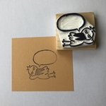 ハシビロコウの吹き出しはんこ