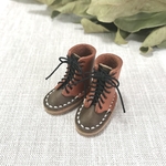 『送料無料』ミニチュア  スリムなブーツ ツートン (Mocha - Orange)