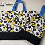レッスンバック&シューズ入れ　サッカー柄
