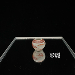 ミニチュア陶器　赤絵山水図　花瓶　[小さな花生]