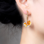 金木犀の花のブーケ　フープイヤリング(ピアス)