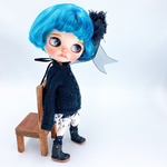 ふわふわブラックカーディガン　６点セット