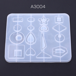 A3004  1個  シリコンモールド レジンモールド 幾何学チャームH 16×17.7cm【1ヶ】