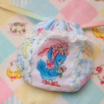 【専用】hana*ハンドメイド★レトロアニマルのパッチワークまんまる巾着mini♪青い鳥さん