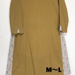 美品＊サイド切り替えワンピース＊マスタード＊M〜L￥1900送料無料