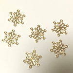 (ゴールド)レジンやビジュー土台にも☆雪の結晶パーツ4個入り