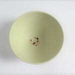 新色イエロー 下永久美子　ネコのごはん茶碗A