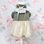 犬服　お嬢様ワンピ 🎀コットンリボンワンピース　犬　犬服ワンピース　