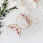 big wire butterfly×flower ピアス