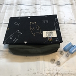 ☆移動ポケット☆マチ ･クリップ付☆ くま柄2