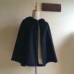 カシミヤウールNVで作ったフードケープ
