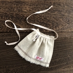 55N 刺繍タグエプロン（ナチュラル）　#ブライス