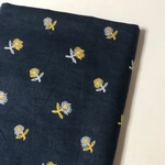 刺繍生地　紺色