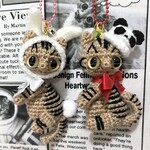 オーダー品☆neko122様【送料無料】キジトラ猫♡あみぐるみボールチェーン