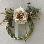 【早割特別価格】特別掲載　クリスマスから飾れるお正月飾り　しめ飾り  しめ縄飾り　しめ縄　お正月リース　玄関リース　お正月　しめ縄飾り　しめ飾り　クリスマス　リース　スワッグ