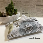 ［Sale］北欧風大きな花柄のエコティッシュケースカバー