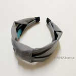 ✳︎しあわせカチューシャ®︎ リボン✳︎グレーストレッチデニム✳︎痛くならないカチューシャ✳︎