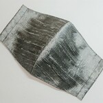立体マスク Ⓒ【インドシルク(silver-gray)】フィルターポケット付き