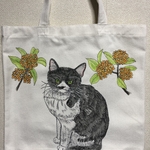 さろ吉さん専用布描きペンで描くうちの子トートバッグ　モドキくん