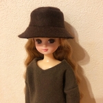 バケットハット(こげ茶)リカちゃん用
