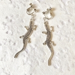 《再販》これぞ爬虫類✴︎トカゲ（銀古美）【イヤリングorピアス】