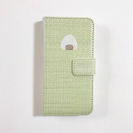 おにぎりの絵柄の、iPhoneケース (手帳型 / たたみ調)
