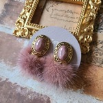 oval pink button  ﾎﾞﾀﾝﾋﾟｱｽ  ﾎﾞﾀﾝ ｲﾔﾘﾝｸﾞ ボタン ぼたん